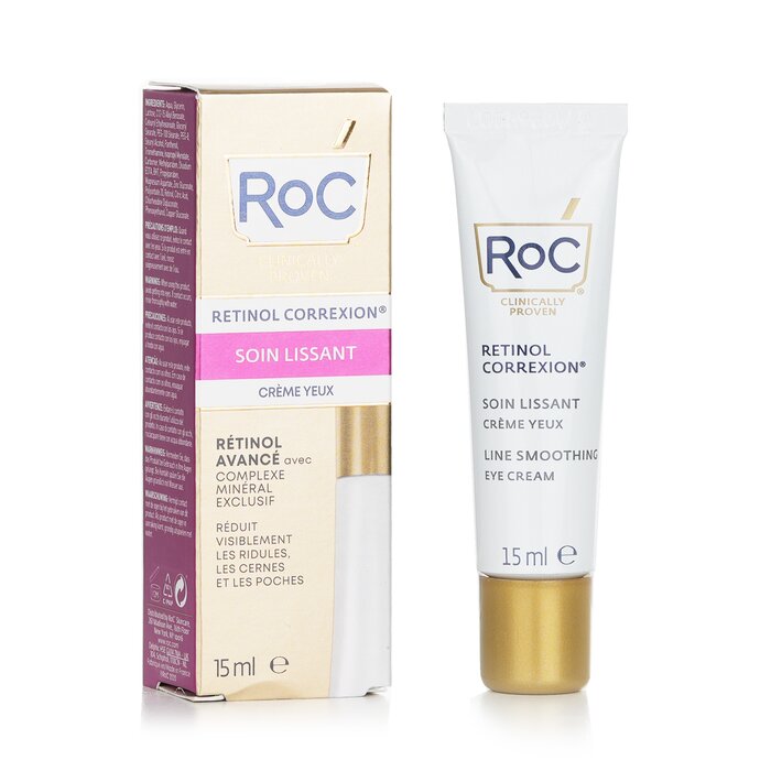 Roc Retinol Correxion Line Smoothing Eye Cream Advanced Retinol With Exclusive Mineral Complex 15ml