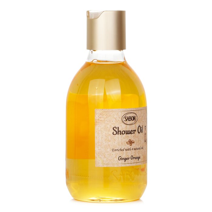 Sabon Shower Oil Ginger Orange Plastic Bottle 300ml