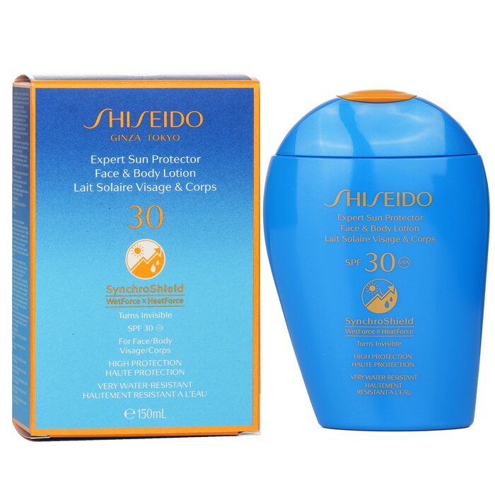 Shiseido Expert Sun Protector SPF 30 Uva Face Body Lotion Turns Invisible High Protection Very Water Resistant 150ml
