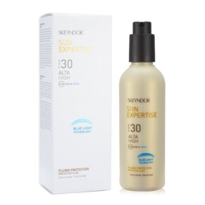 Skeyndor Sun Expertise Protective Face Body Fluid SPF 30 With Blue Light Technology For All Skin Types Water Resistant 200ml