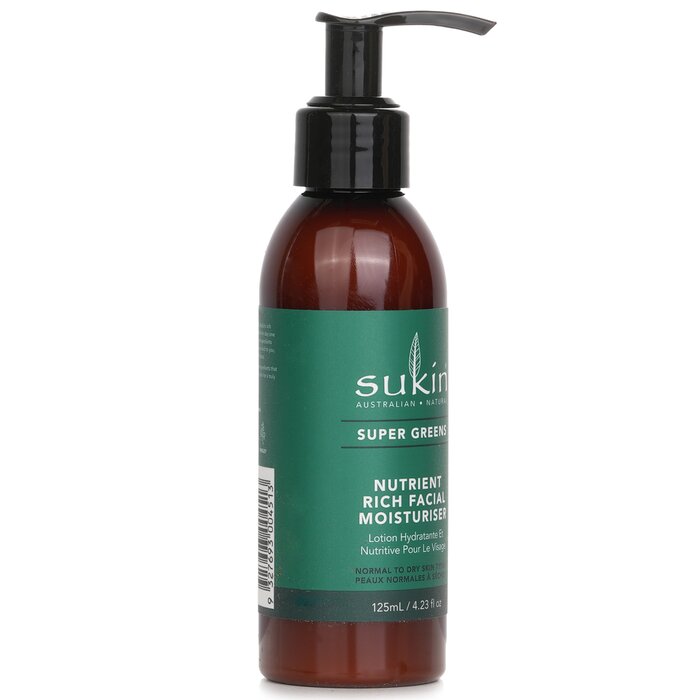 Sukin Super Greens Nutrient Rich Facial Moisturiser Normal To Dry Skin Types 125ml