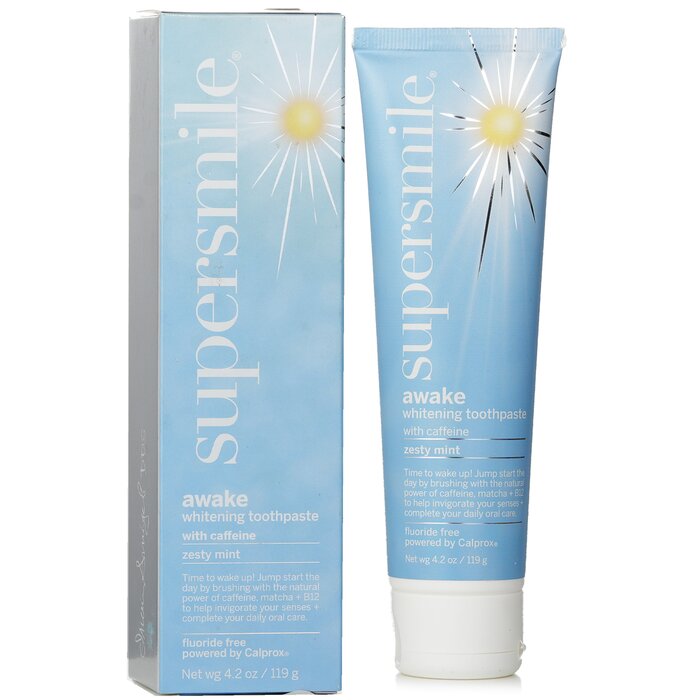 Supersmile Awake Whitening Toothpaste With Caffeine Zesty Mint Fluoride Free 119g