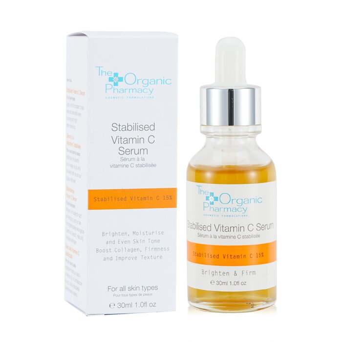 The Organic Pharmacy Stabilised Vitamin C Serum With Vitamin C 15 Boost Firmness Collagen Improve Texture Brighten Even Skin Tone 30ml