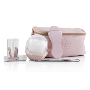 Tweezerman Bright Complexion Prep Set Complexion Cleansing Brush Bright Complexion Facial Dermaplaner No Slip Skincare Tool Bag 3Pcs 1 Bag