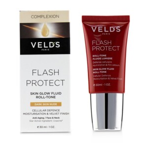 Veld's Flash Protect Skin Glow Fluid Roll Tone Beauty Shield Dark Skin Nude 30ml
