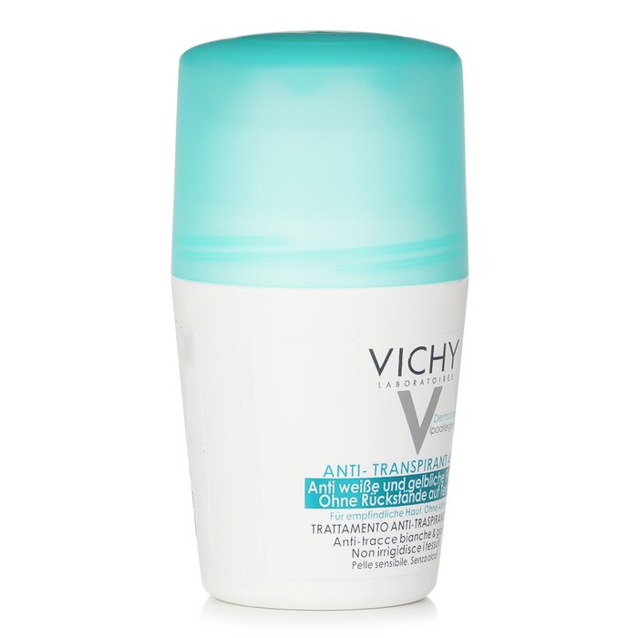 Vichy 48Hr Anti Perspirant Roll On No White Marks Yellow Stains For Sensitive Skin 50ml