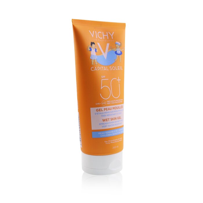 Vichy Capital Soleil Wet Skin Gel SPF 50 For Children Sensitive Skin Water Resistant 200ml
