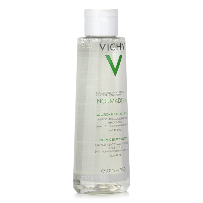 Vichy Normaderm 3 In 1 Micellar Solution Cleanses Removes Make Up Soothes Face Eyes For Oily Sensitive Skin 200ml