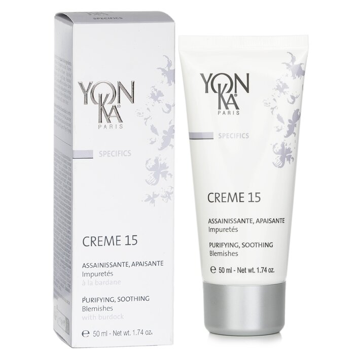 Yonka Specifics Creme 15 With Burdock Purifying Soothing For Blemishes 50ml