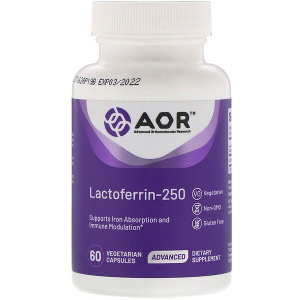 Advanced Orthomolecular Research AOR Lactoferrin-250 60 viên 7 advanced orthomolecular research aor lactoferrin 250 60 vegetarian capsules 89745