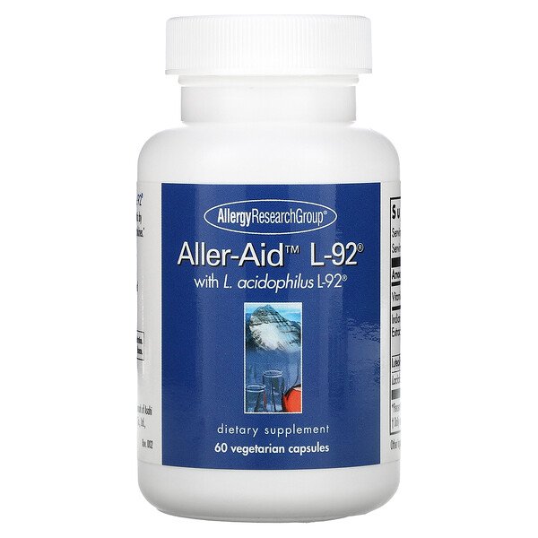 Allergy Research Group Aller-Aid L-92 with L. Acidophilus L-92 60 viên 7 allergy research group aller aid l 92 with l acidophilus l 92 60 vegetarian capsules 76867