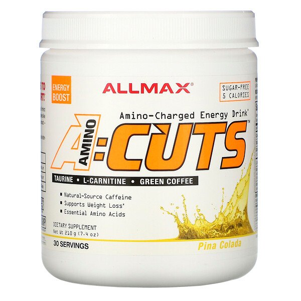 ALLMAX Nutrition ACUTS Amino-Charged Energy Drink Pina Colada 7.4 oz (210 g) 7 allmax nutrition acuts amino charged energy drink pina colada 7 4 oz 210 g 67719