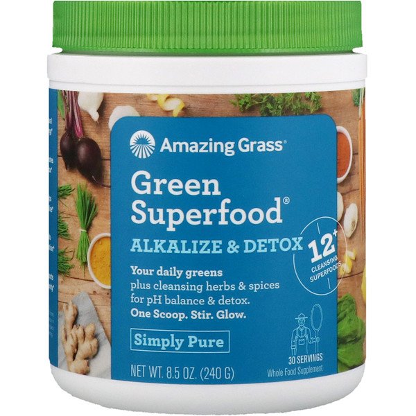 Amazing Grass Green Superfood Alkalize & Detox 8.5 oz (240 g) 7 amazing grass green superfood alkalize detox 8 5 oz 240 g 61804