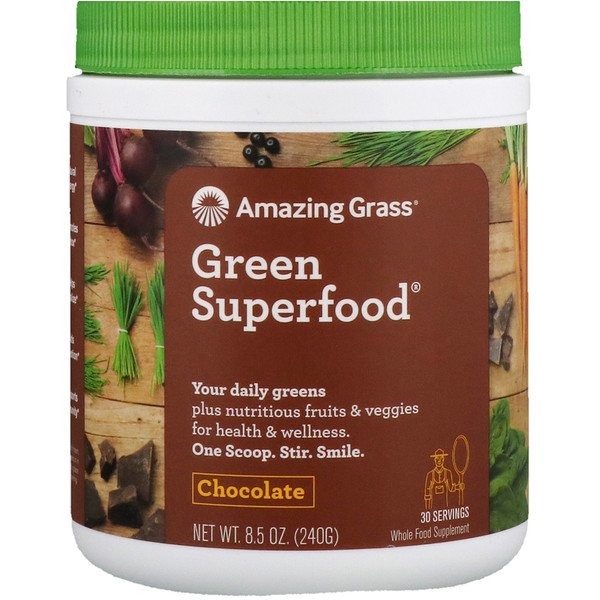 Amazing Grass Green Superfood Chocolate 8.5 oz (240 g) 7 amazing grass green superfood chocolate 8 5 oz 240 g 13892