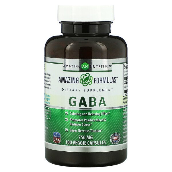 Amazing Nutrition Gaba 750 mg 100 viên 7 amazing nutrition gaba 750 mg 100 veggie capsules 108558
