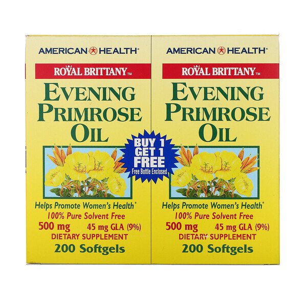 American Health Royal Brittany Evening Primrose Oil 500 mg 2 Bottles 200 Softgels Each 7 american health royal brittany evening primrose oil 500 mg 2 bottles 200 softgels each 10738
