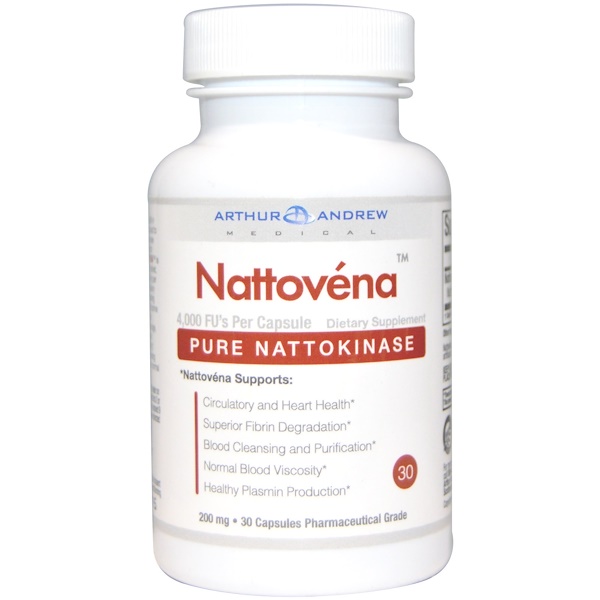 Arthur Andrew Medical Nattovena Pure Nattokinase 200 mg 30 viên 7 arthur andrew medical nattovena pure nattokinase 200 mg 30 capsules 53616