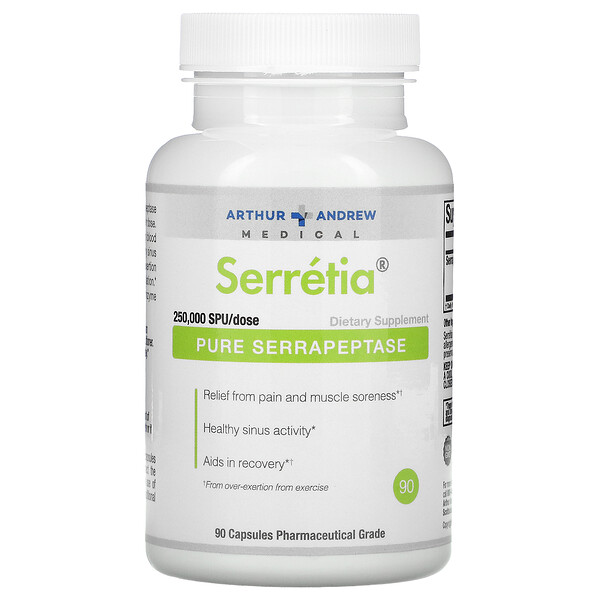 Arthur Andrew Medical Serretia Pure Serrapeptase 90 viên 7 arthur andrew medical serretia pure serrapeptase 90 capsules 40061