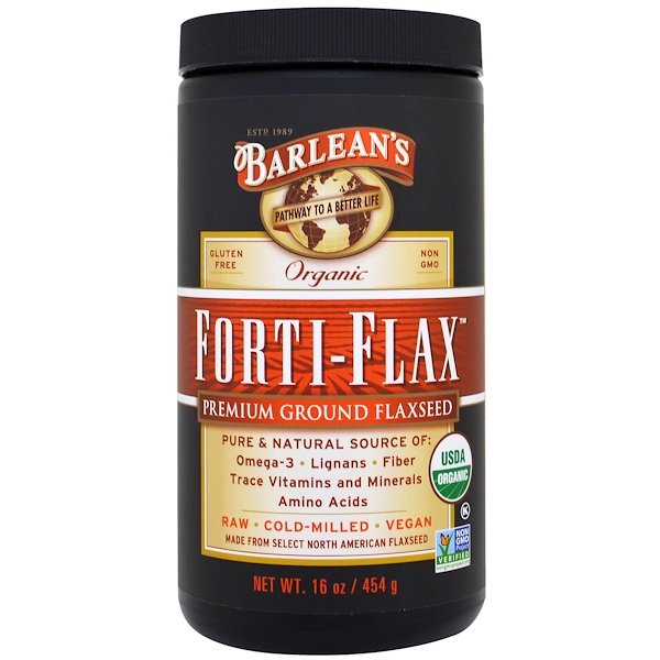 Barlean's Organic Forti-Flax Premium Ground Flaxseed 16 oz (454 g) 7 barlean s organic forti flax premium ground flaxseed 16 oz 454 g 3530