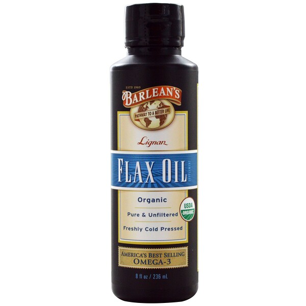 Barlean's Organic Lignan Flax Oil 8 oz (236 ml) 7 barlean s organic lignan flax oil 8 fl oz 236 ml 18752
