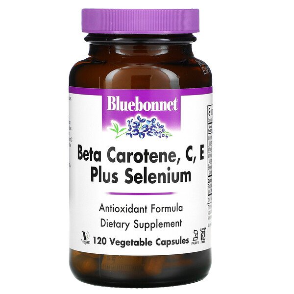 Bluebonnet Nutrition Beta Carotene C E Plus Selenium 120 Vegetable viên 7 bluebonnet nutrition beta carotene c e plus selenium 120 vegetable capsules 10402