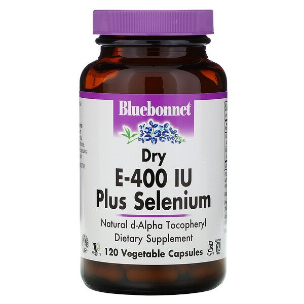 Bluebonnet Nutrition Dry E-400 IU Plus Selenium 120 Vcaps 7 bluebonnet nutrition dry e 400 iu plus selenium 120 vcaps 10016
