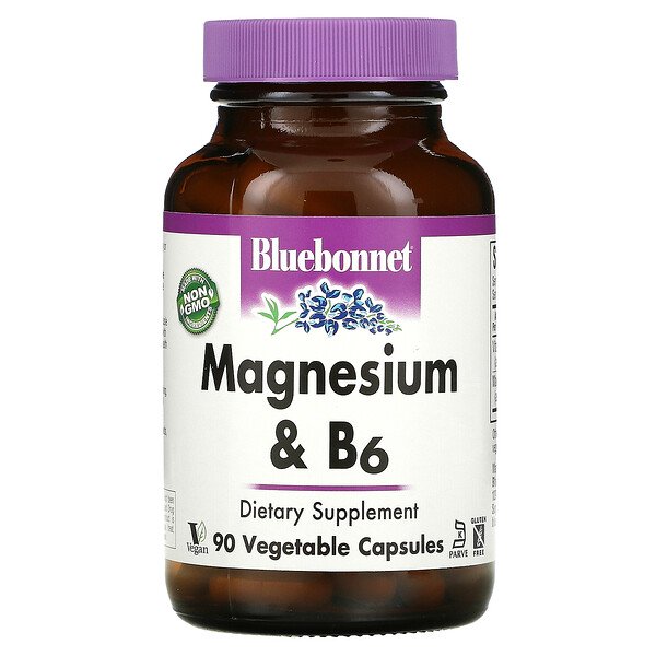 Bluebonnet Nutrition Magnesium & B6 90 Vegetable viên 7 bluebonnet nutrition magnesium b6 90 vegetable capsules 14132