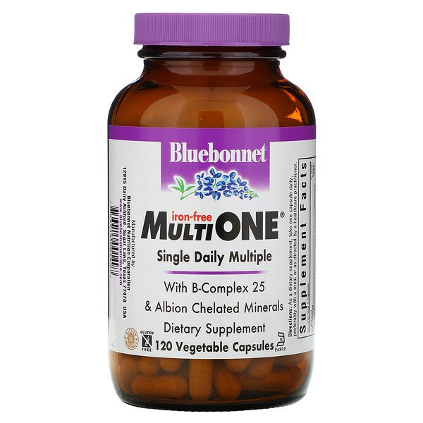 Bluebonnet Nutrition Multi One Single Daily Multiple Iron-Free 120 Vegetable viên 7 bluebonnet nutrition multi one single daily multiple iron free 120 vegetable capsules 11190