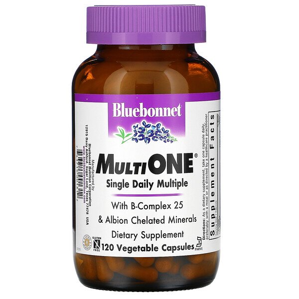 Bluebonnet Nutrition MultiOne Single Daily Multiple 120 Vegetable viên 7 bluebonnet nutrition multione single daily multiple 120 vegetable capsules 15402