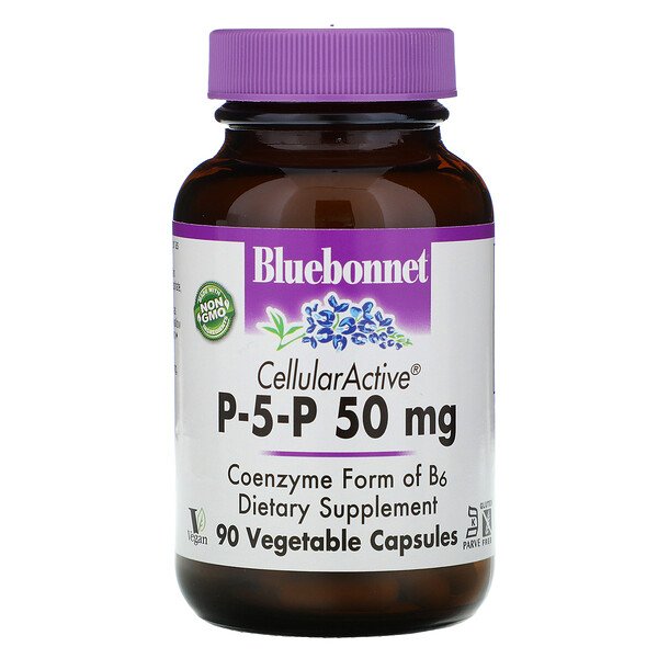 Bluebonnet Nutrition P-5-P 50 mg 90 Vcaps 7 bluebonnet nutrition p 5 p 50 mg 90 vcaps 57485