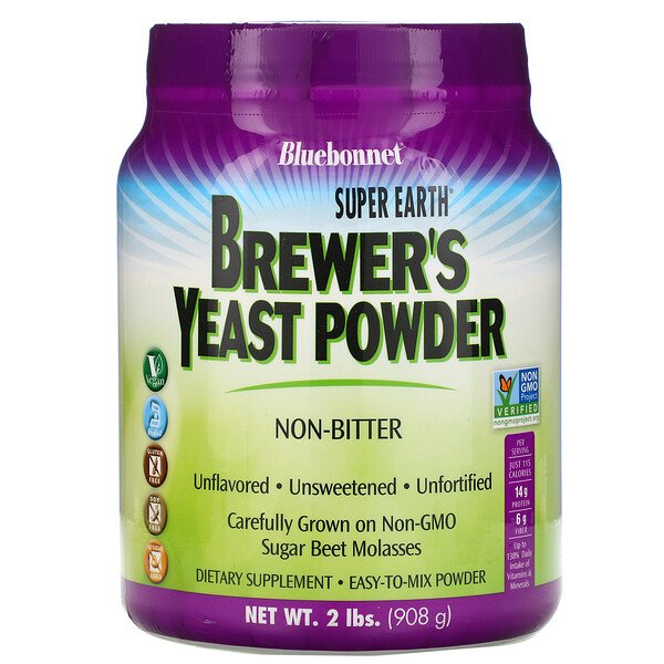 Bluebonnet Nutrition Super Earth Brewer's Yeast Unflavored 2 lb (908 g) 7 bluebonnet nutrition super earth brewer s yeast unflavored 2 lb 908 g 9984