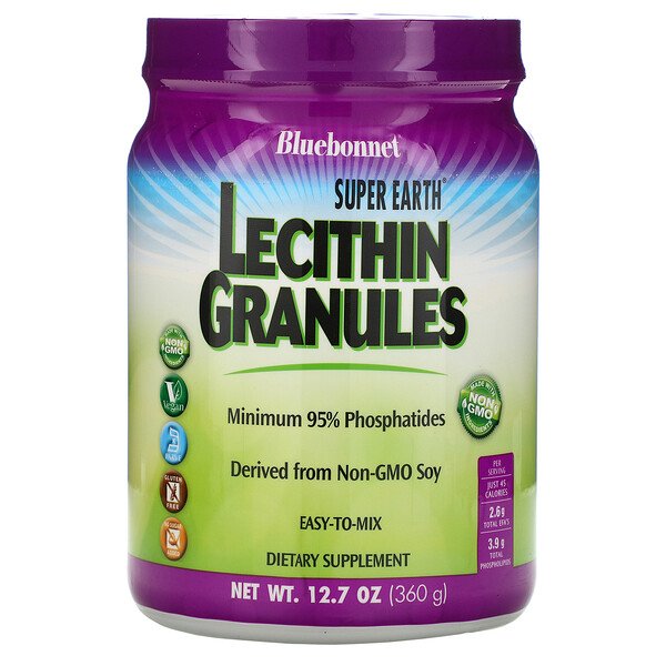 Bluebonnet Nutrition Super Earth Lecithin Granules 12.7 oz (360 g) 7 bluebonnet nutrition super earth lecithin granules 12 7 oz 360 g 12804