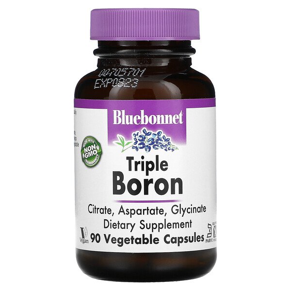 Bluebonnet Nutrition Triple Boron Citrate Aspartate Glycinate 90 Vegetable viên 7 bluebonnet nutrition triple boron citrate aspartate glycinate 90 vegetable capsules 14246