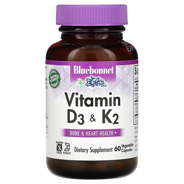 Bluebonnet Nutrition Vitamin D3 & K2 60 Vegetable viên 7 bluebonnet nutrition vitamin d3 k2 60 vegetable capsules 104459