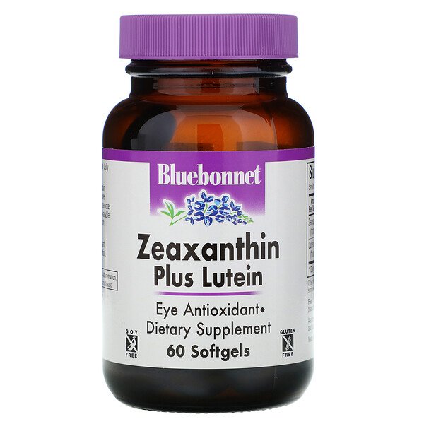 Bluebonnet Nutrition Zeaxanthin Plus Lutein 60 Softgels 7 bluebonnet nutrition zeaxanthin plus lutein 60 softgels 8828