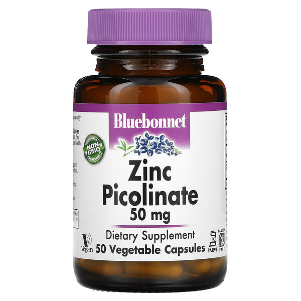 Bluebonnet Nutrition Zinc Picolinate 50 mg 50 Vegetable viên 7 bluebonnet nutrition zinc picolinate 50 mg 50 vegetable capsules 106363