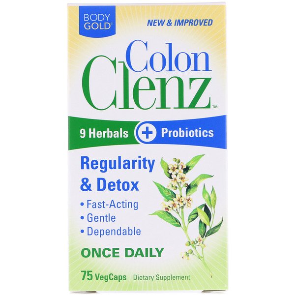 BodyGold Colon Clenz 75 VegCaps 7 bodygold colon clenz 75 vegcaps 86694