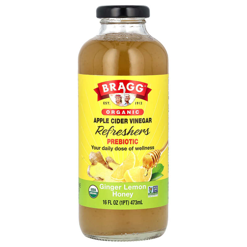 Giấm táo Bragg Organic vị gừng chanh mật ong 473ml 8 Giấm táo Bragg Organic vị gừng chanh mật ong 473ml 074305051166