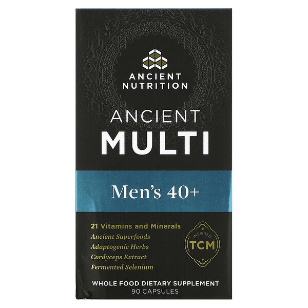 Dr. Axe / Ancient Nutrition Ancient Multi Men's 40+ 90 viên 7 dr axe ancient nutrition ancient multi men s 40 90 capsules 107234