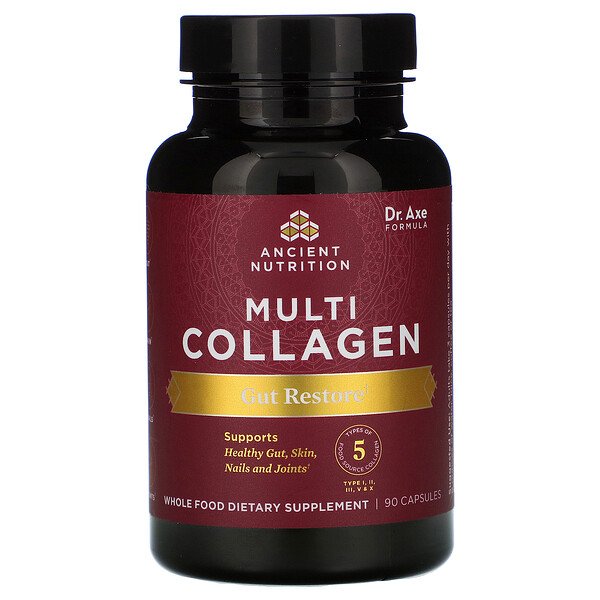 Dr. Axe / Ancient Nutrition Multi Collagen Gut Restore 90 viên 7 dr axe ancient nutrition multi collagen gut restore 90 capsules 101086
