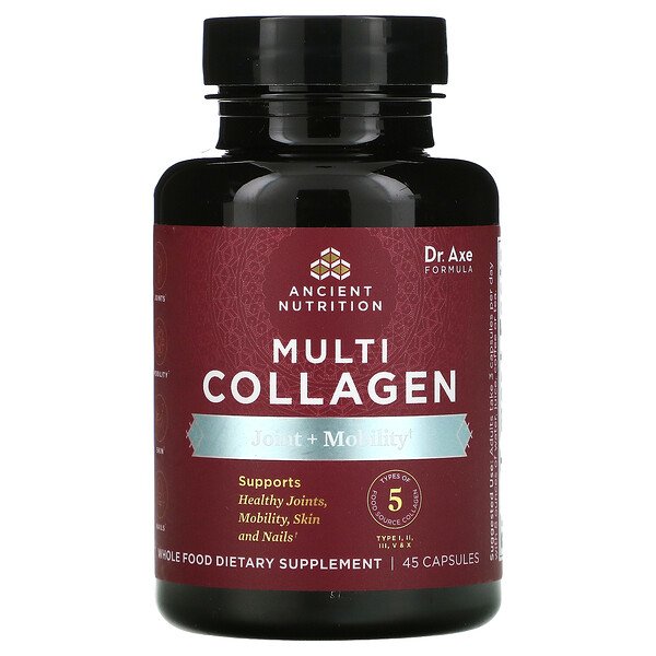 Dr. Axe / Ancient Nutrition Multi Collagen Joint + Mobility 45 viên 7 dr axe ancient nutrition multi collagen joint mobility 45 capsules 107227