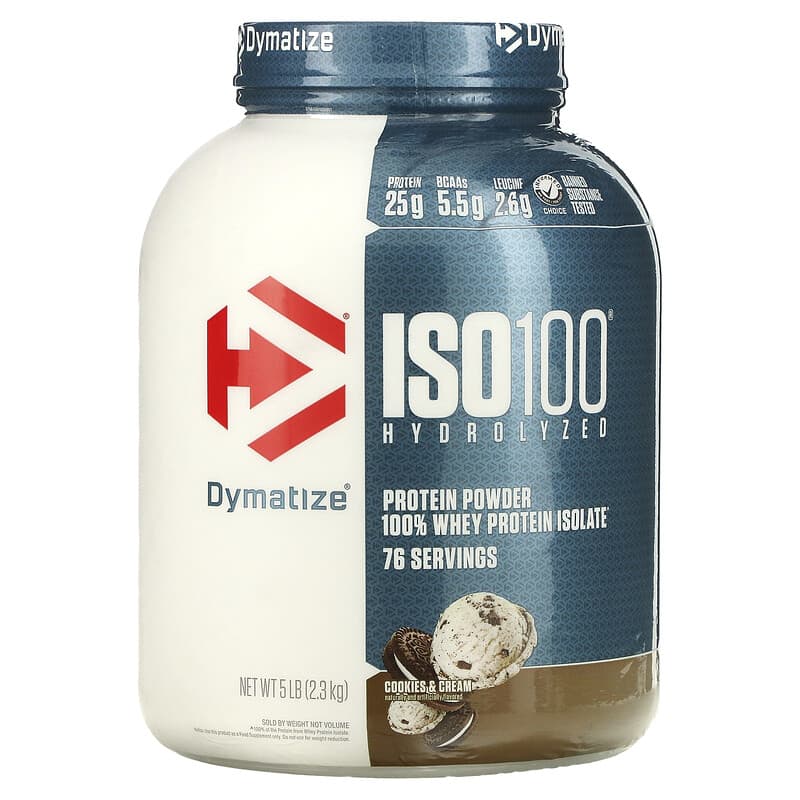 Dymatize ISO100 Hydrolyzed 100 Whey Protein Isolate Cookies & Cream 5