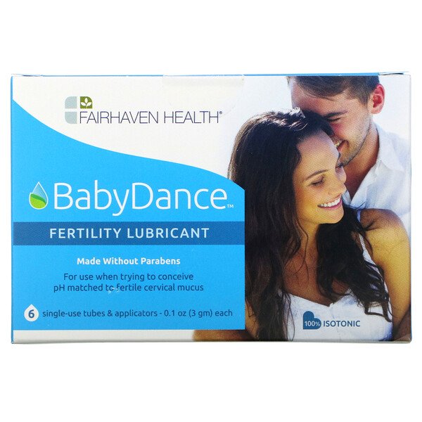 Fairhaven Health BabyDance Fertility Lubricant 6 Single-Use Tubes &  Applicators 0.1 oz (3 g) Each | XaXi