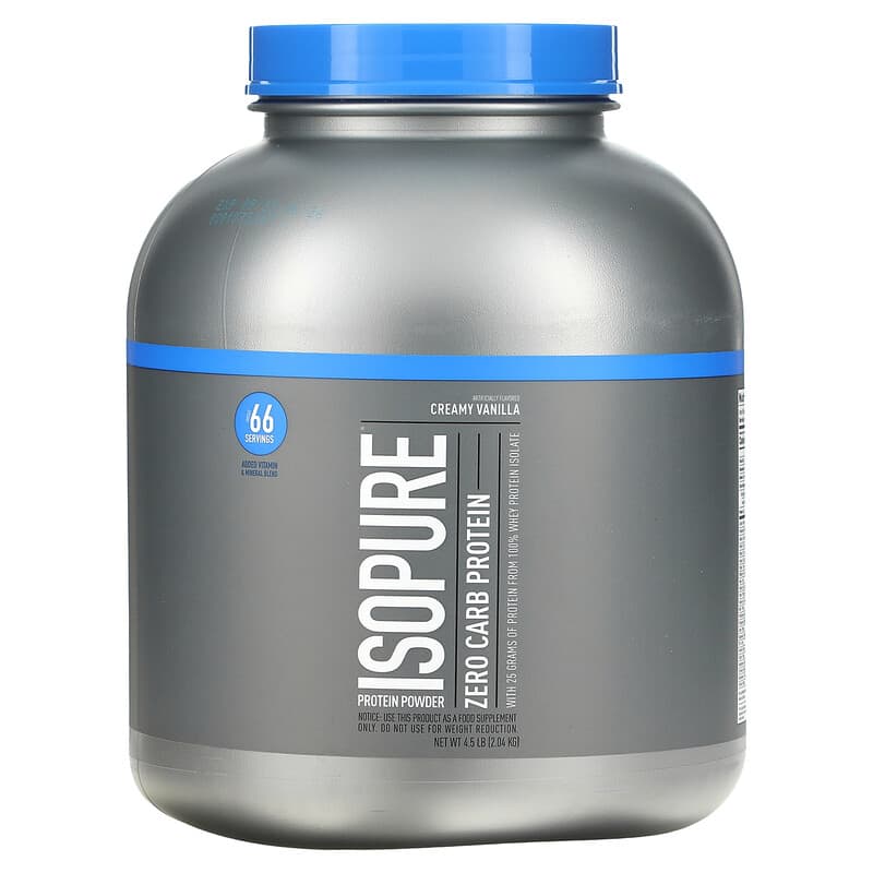 Isopure Zero Carb Protein Powder Creamy Vanilla 4.5 lb (2.04 kg)