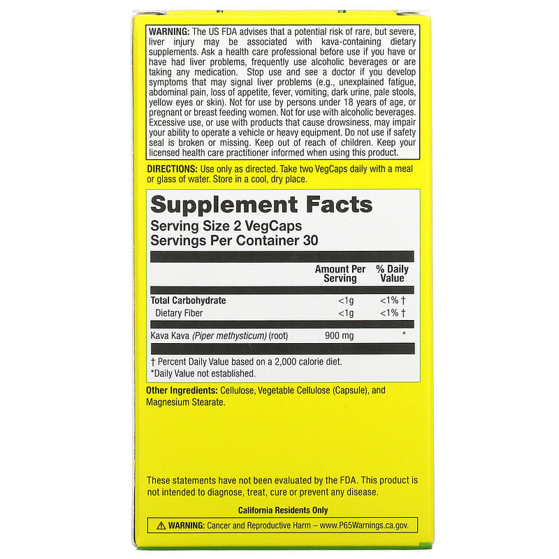 Natural Balance Happy Camper Kava Kava White Root 450 mg 60 VegCaps XaXi