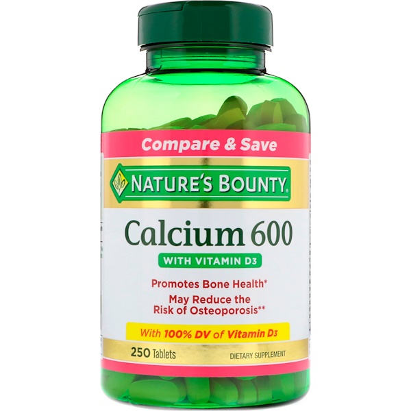 Nature's Bounty Calcium 600 with Vitamin D3 250 viên 6 nature s bounty calcium 600 with vitamin d3 250 tablets 32096