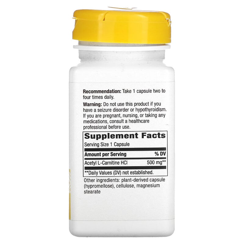 nature's way l-carnitine 500 mg 60 ea Solaray L-Carnitine, 500 mg -