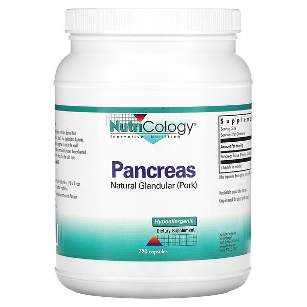 Nutricology Pancreas Natural Glandular (Pork) 720 viên 7 nutricology pancreas natural glandular pork 720 capsules 15213