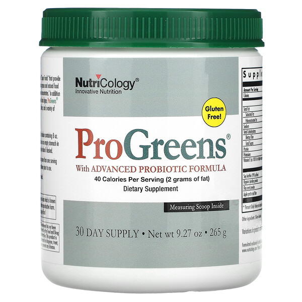 Nutricology ProGreens with Advanced Probiotic Formula 9.27 oz (265 g) 5 nutricology progreens with advanced probiotic formula 9 27 oz 265 g 3467