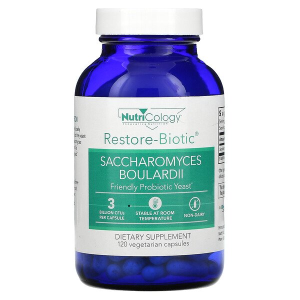 Nutricology Restore-Biotic Saccharomyces Boulardii 120 viên 7 nutricology restore biotic saccharomyces boulardii 120 vegetarian capsules 82071